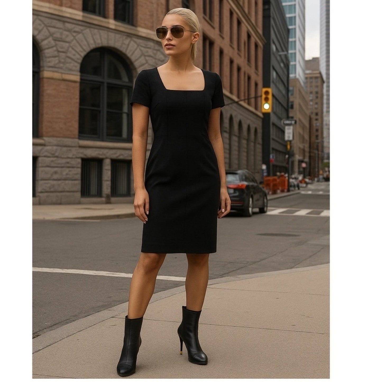 D&G Dolce & Gabbana Black Midi Dress – Size IT 42 (US 6)