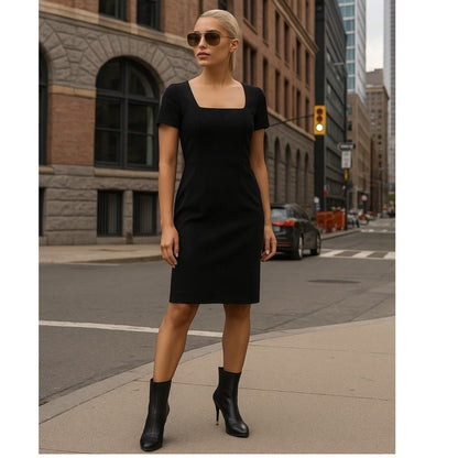 D&G Dolce & Gabbana Black Midi Dress – Size IT 42 (US 6)