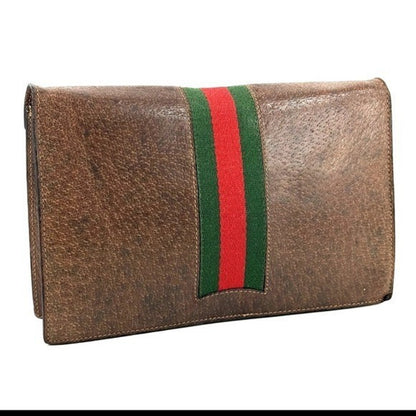 Authentic Vintage Gucci Monogram Canvas Tote Bag Red Green Stripe