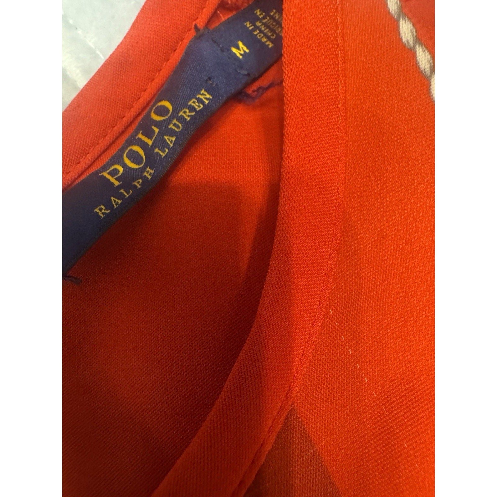 Polo Ralph Lauren Sailboat Satin Shift Dress $400 size M