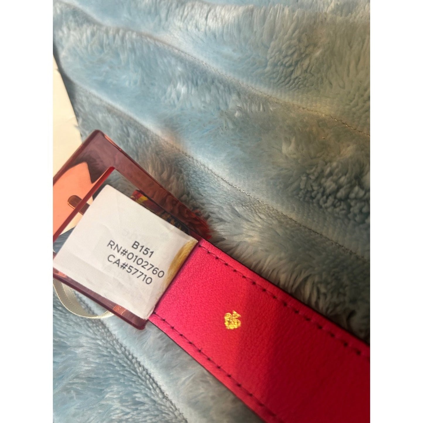 NWT Kate Spade Reversible Leather Belt Yellow Floral Pink Acrylic Buckle B151