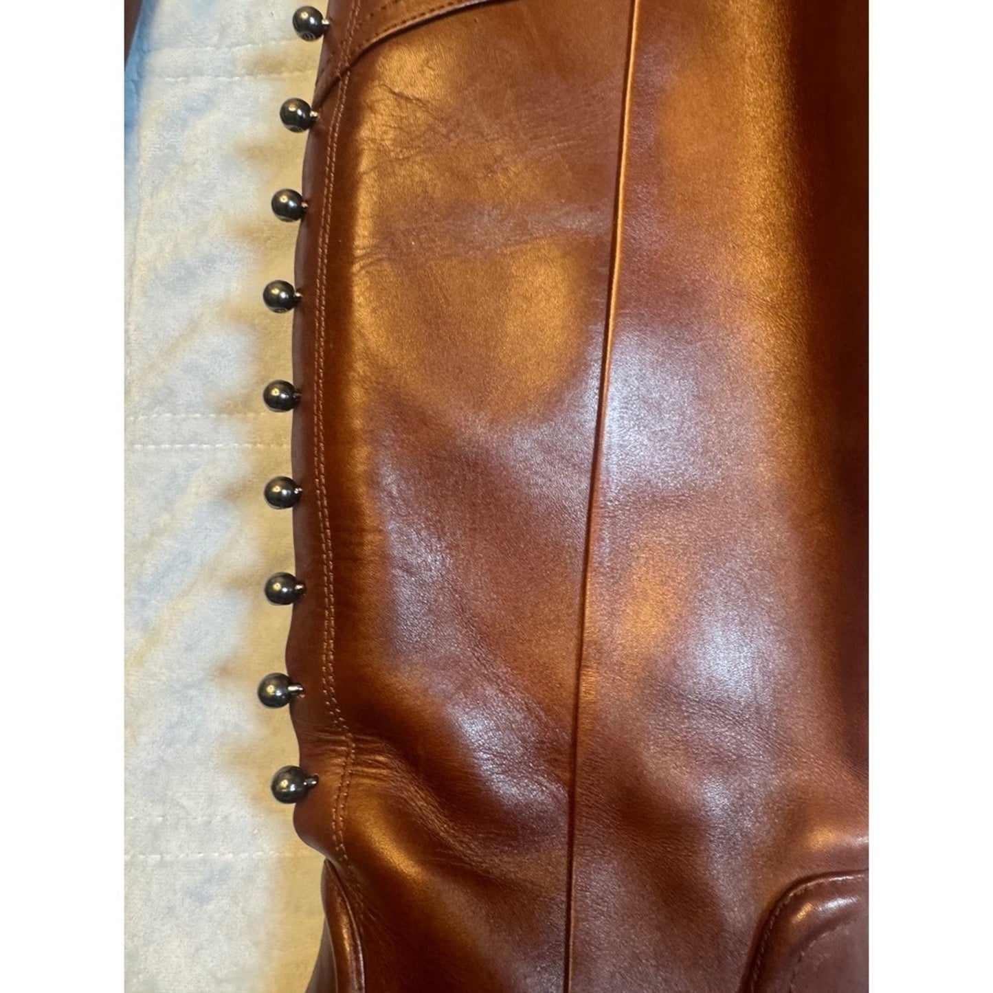 Leather Knee High Boots Brown Riding Equestrian Style Women's Size 8M
