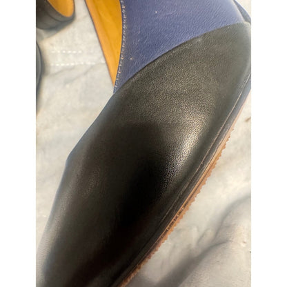 Coach Leather Ankle Strap Heels Pointed Toe Block Heel Pumps Womens Size