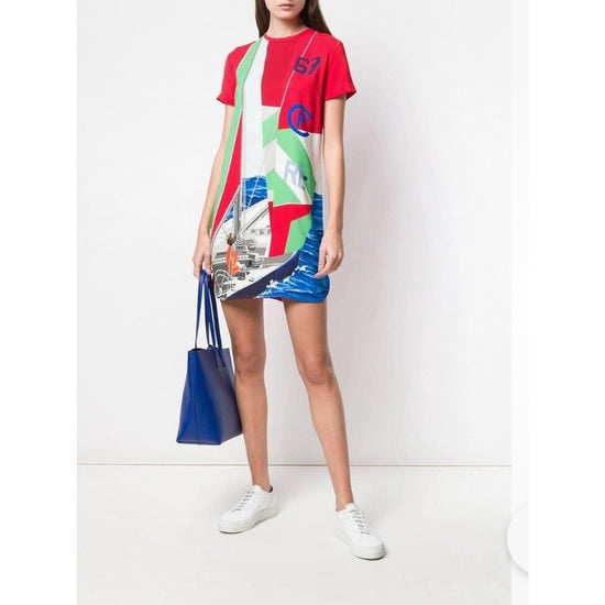 Polo Ralph Lauren Sailboat Satin Shift Dress $400 size M