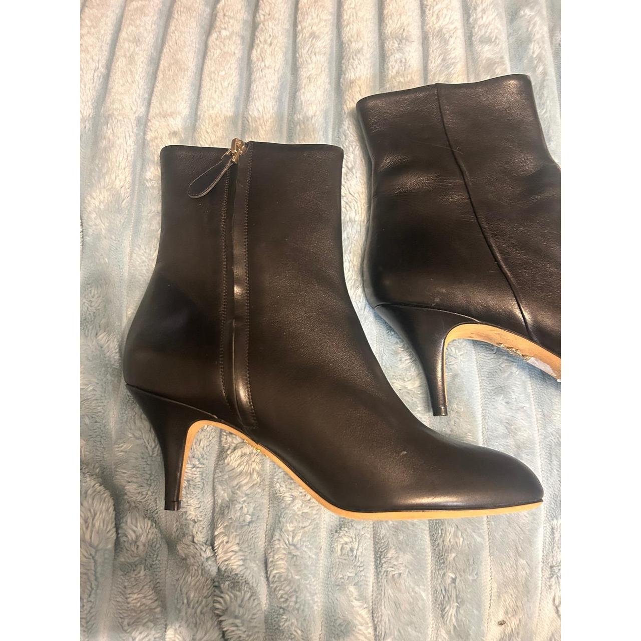 Bally Dhara Black Calf Leather Ankle Boots US 7.5 EU 38 Made in Italy