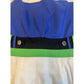Karen Millen Sleeveless Sheath Dress - UK 8 US 4 EU 36 - Striped Green Blue