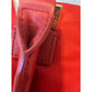 Tory Burch Red Nylon Tote Bag Gold Logo Double Handles