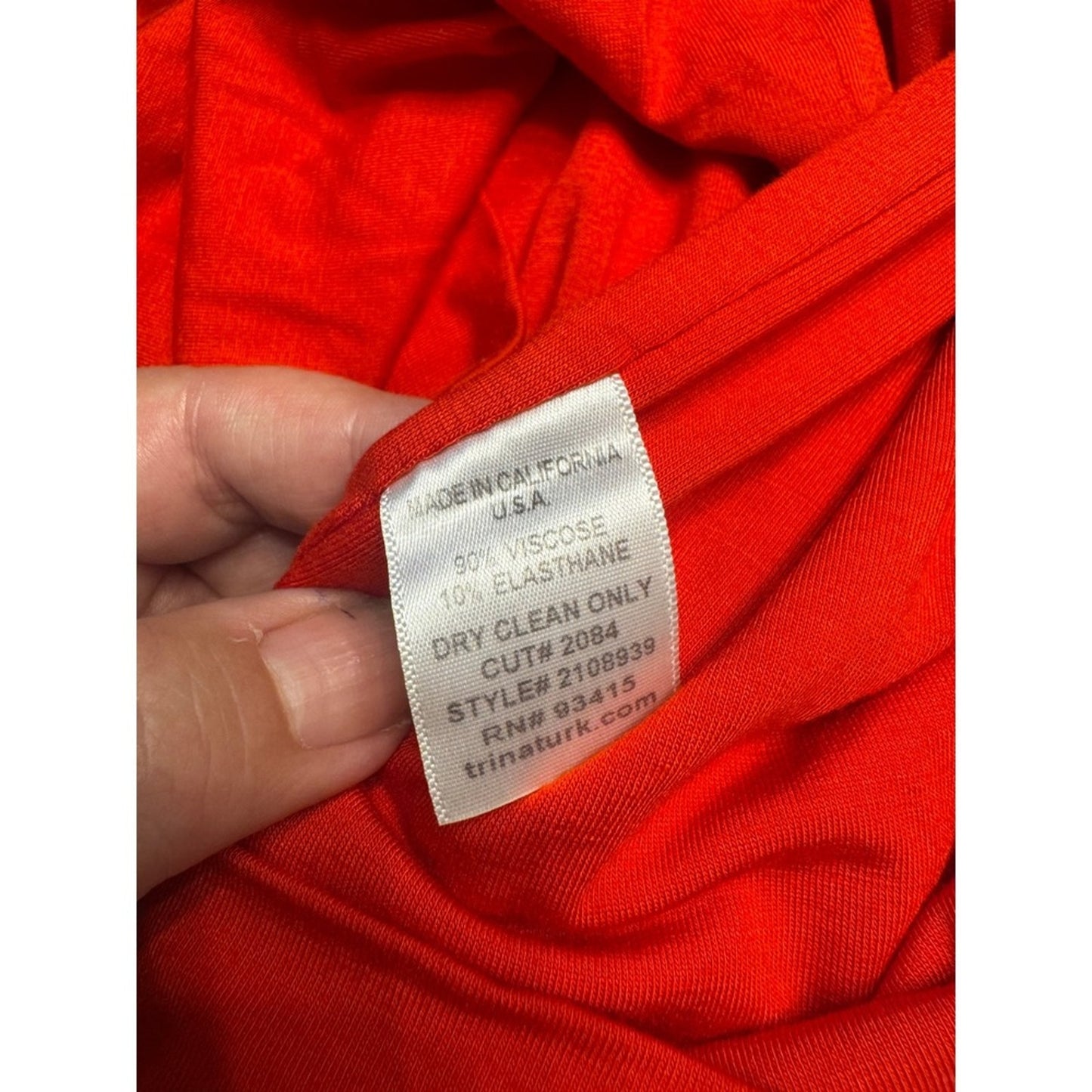 Trina Turk Dress Size 0 Red Sleeveless One Shoulder Party Cocktail Fitted