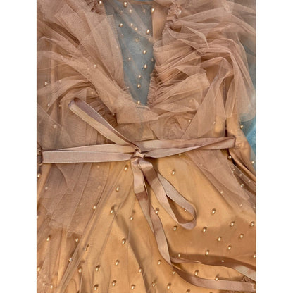 IDA SJÖSTEDT 039 Nathalie Dress Pearl Embellished Tulle Ruffle Mini Pink