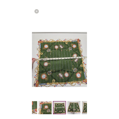 Roberta di Camerino Vintage Watch Print Handkerchief Scarf Italy