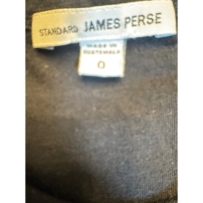 James Perse Womens Ruched Twisted Front T-Shirt Dress Black Size 0