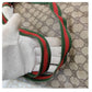 Authentic Vintage Gucci Monogram Canvas Tote Bag Red Green Stripe