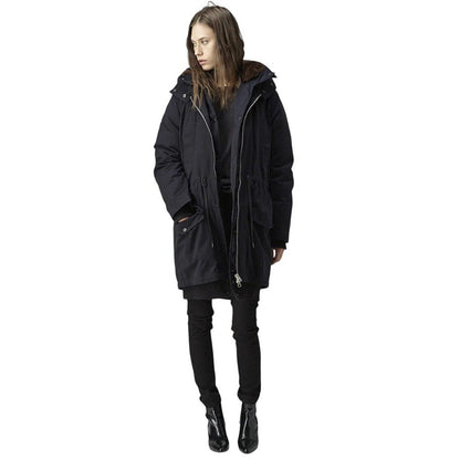 ALLSAINTS Olive Green Nylon Bomber Coat  With Multiple Zippers Size Small