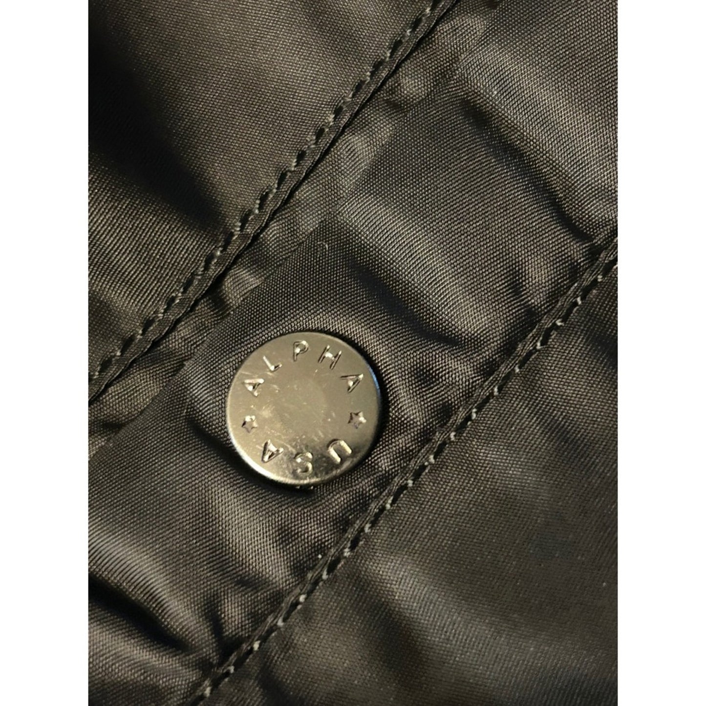 Alpha Industries MA1 Bomber Jacket Black Flight Military Style Mens Medium