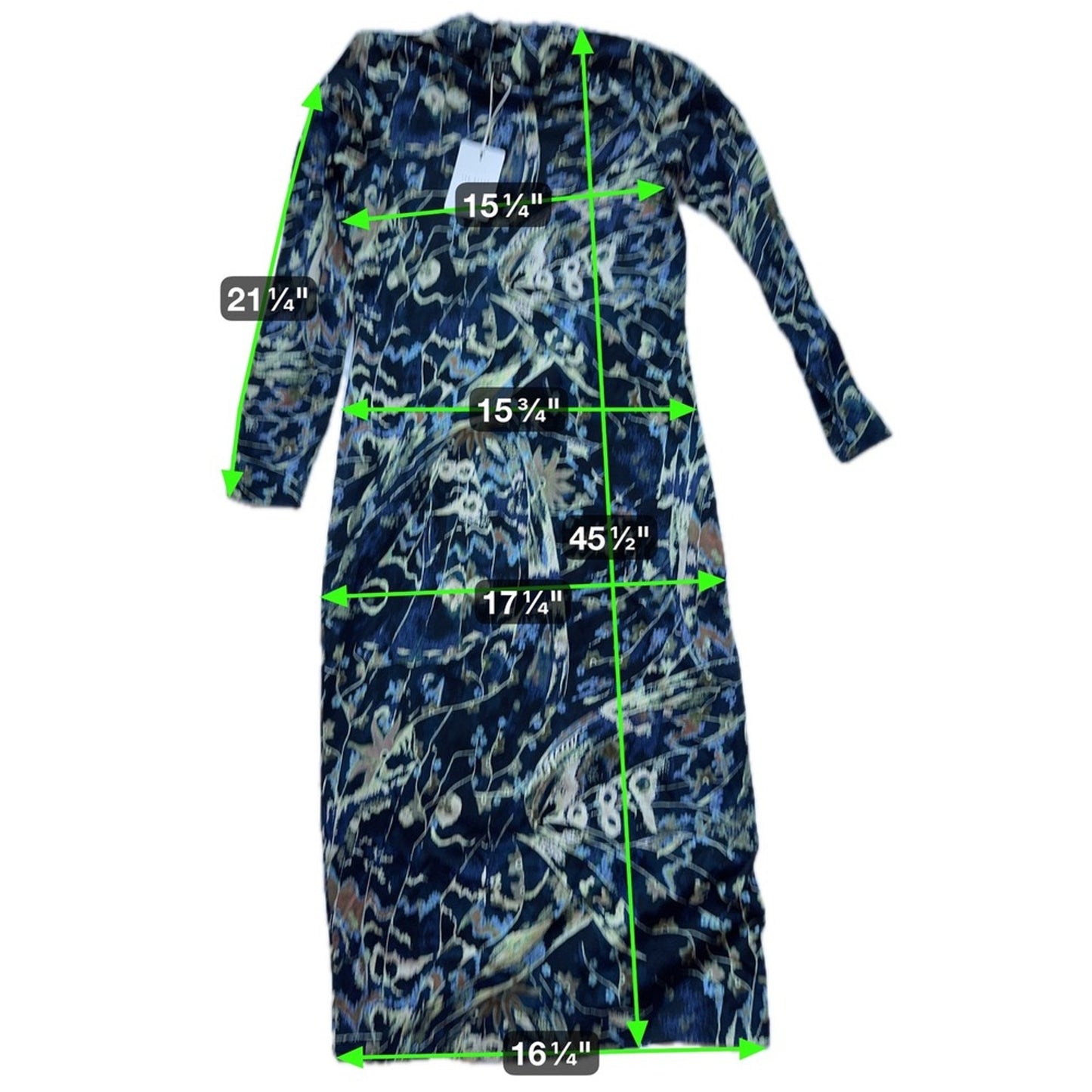 Ted NWT Baker London Black High Neck Printed Bodycon Maxi Dress Size 2