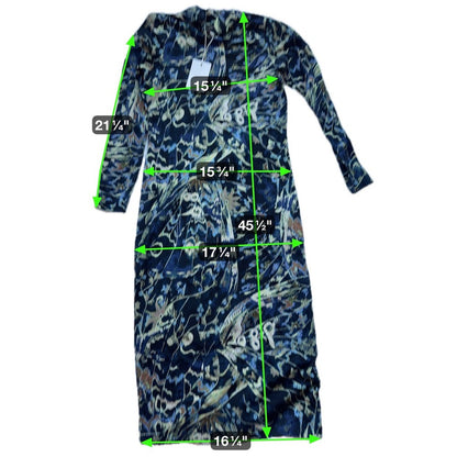 Ted NWT Baker London Black High Neck Printed Bodycon Maxi Dress Size 2