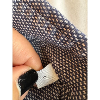 Armani Collezioni Men's Dress Shirt – Navy Micro Pattern / Size L