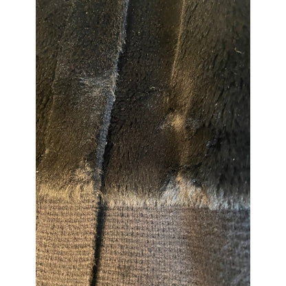 The Kooples Black Faux Fur & Knit Mock Neck Coat Women's Size S