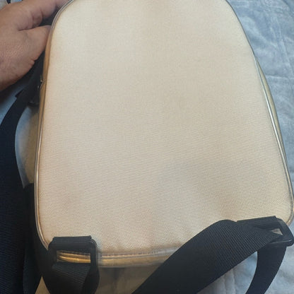 UGG Cream Shearling Backpack with Black Details
