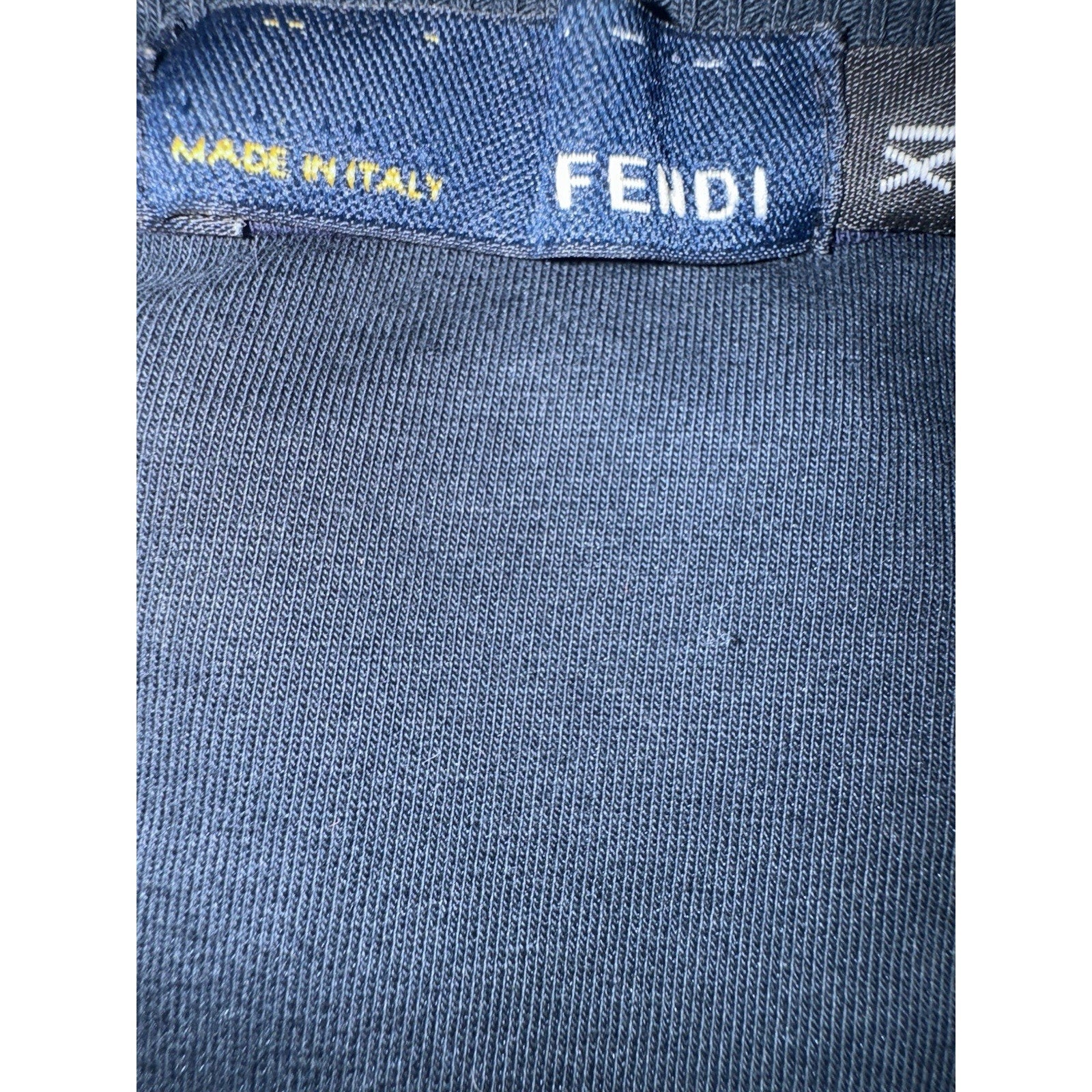Fendi Bag Bugs “Monster Eyes” Sweatshirt – Leather Appliqué – Black – Size L