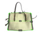 Kate Spade New York Satchel Purse Handbag Green Leather Colorblock Zip Top
