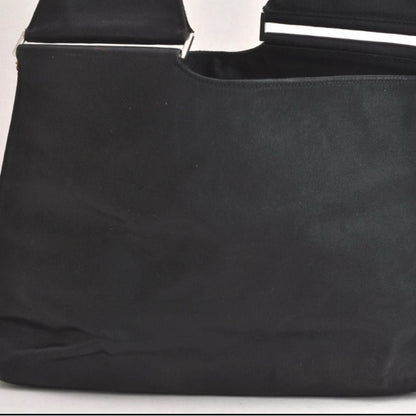 Gucci Vintage Satin Shoulder Bag – Silver Bar Detail