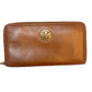 Tory Burch Brown Wallet with Gold Logo