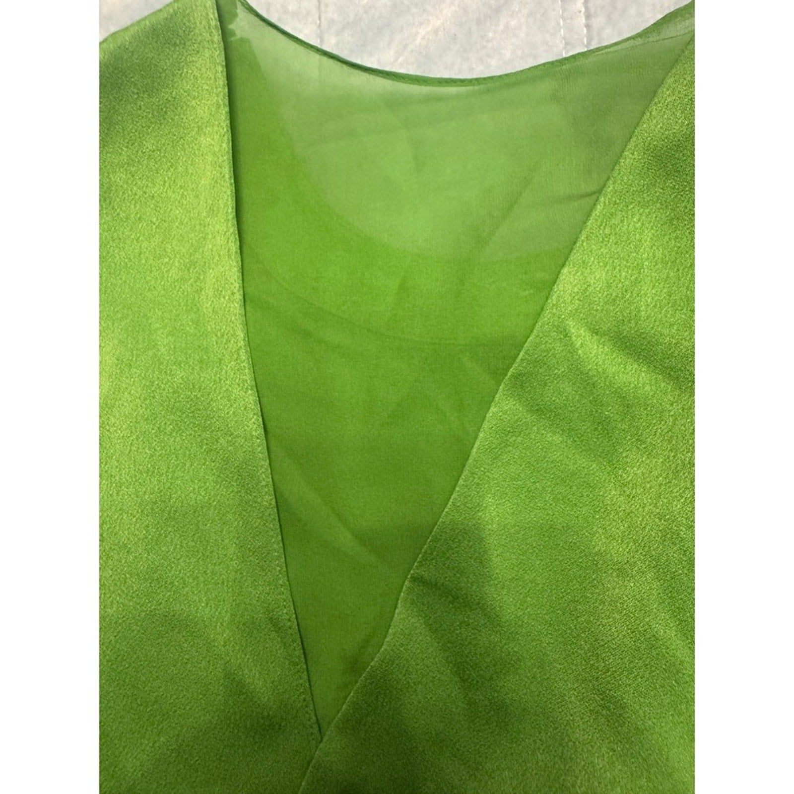 3.1 Phillip Lim Green Mod Mini Dress Sleeveless Cocktail Party Gold Trim Details size 0
