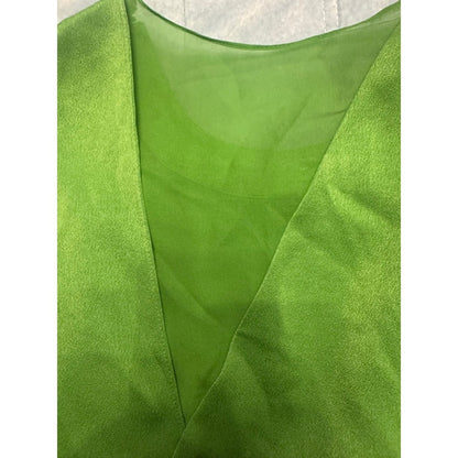 3.1 Phillip Lim Green Mod Mini Dress Sleeveless Cocktail Party Gold Trim Details size 0