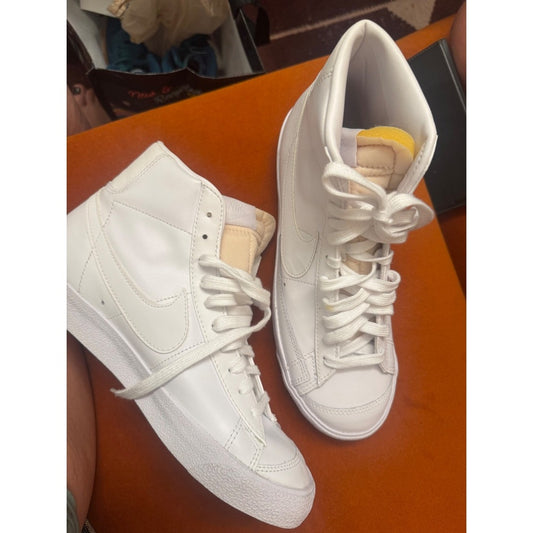 Nike Blazer Mid '77 Vintage White Leather High Top Sneakers Men's [Size
