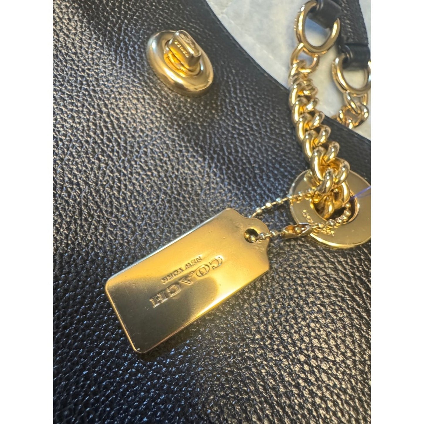 Coach Pebbled Leather Shoulder Bag Bundle