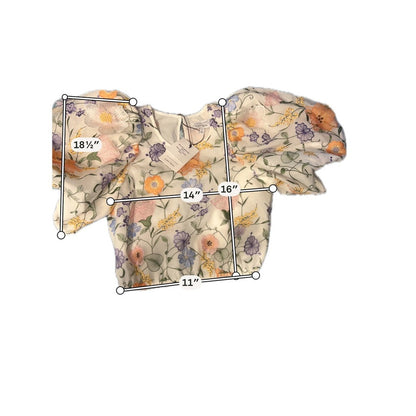 NWT & Other Stories Floral Embroidered Puff Sleeve Cropped Blouse White Size 8