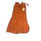 Nation LTD Los Angeles Terracotta Tie Strap Midi Dress Sleeveless Casual