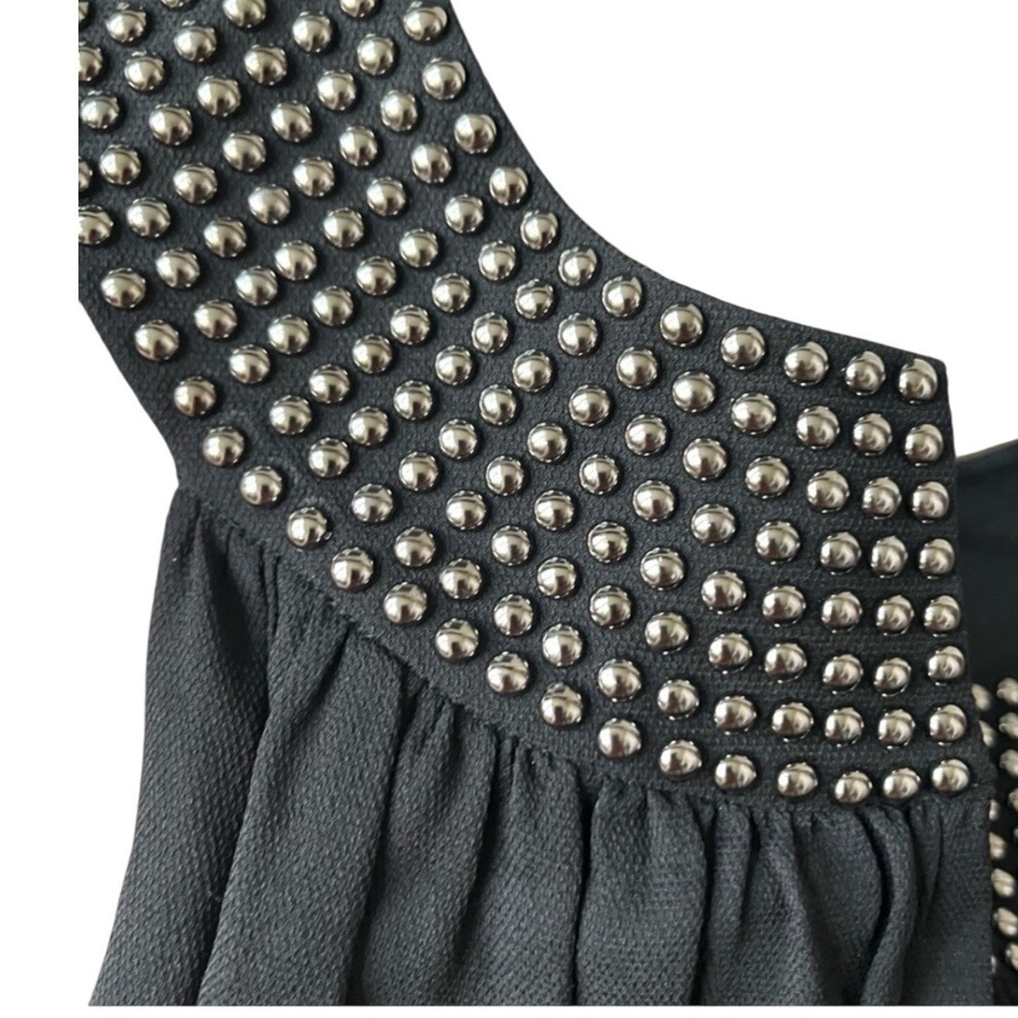 Robert Rodriguez Black Blouse with Silver Studs