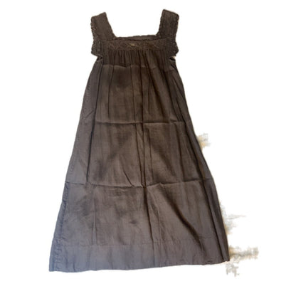 DÔEN Black Lace Trim Maxi Dress – S (USA)