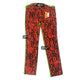 WC Japanese Kumatan Jeans Red Black All Over Print DEAD Bear Pants Size M
