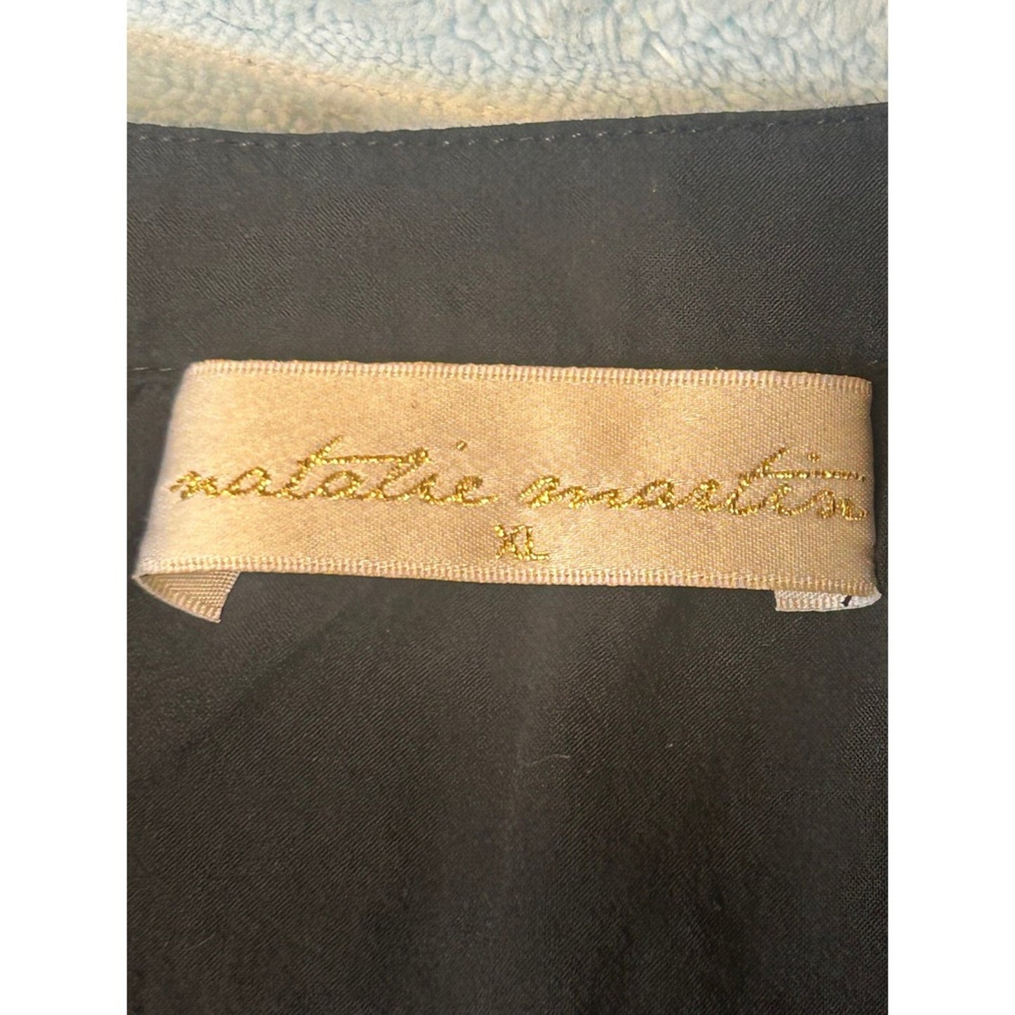 Natalie Martin Maxi Dress Womens XL Black Cotton Pleated Bib Boho Long Sleeve