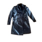 Alexander McQueen Black Faux Leather Trench Coat Made in Italy Size 48 M / Fem L