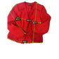 DKNY Red Bouclé Frayed Edge Jacket Women&