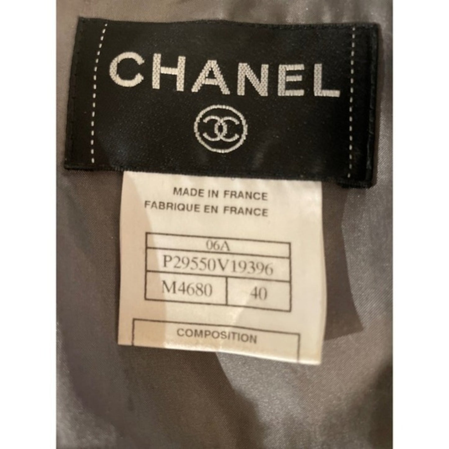 Chanel Black White Tweed Embellished Jacket Blazer & Dress  in France Size 40