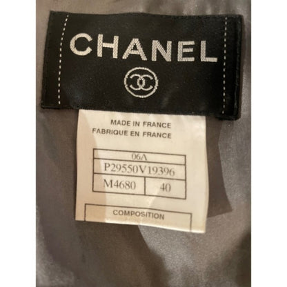 Chanel Black White Tweed Embellished Jacket Blazer & Dress  in France Size 40