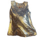 TORY BURCH gold silk blend sleeveless top size 6