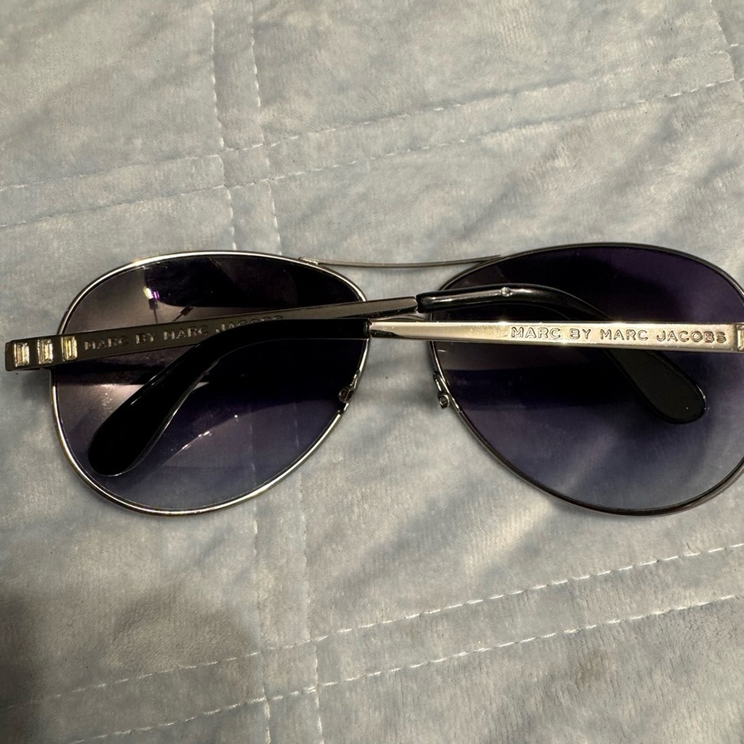 Marc By Marc‎ Jacobs Black and Purple Aviator Sunglasses