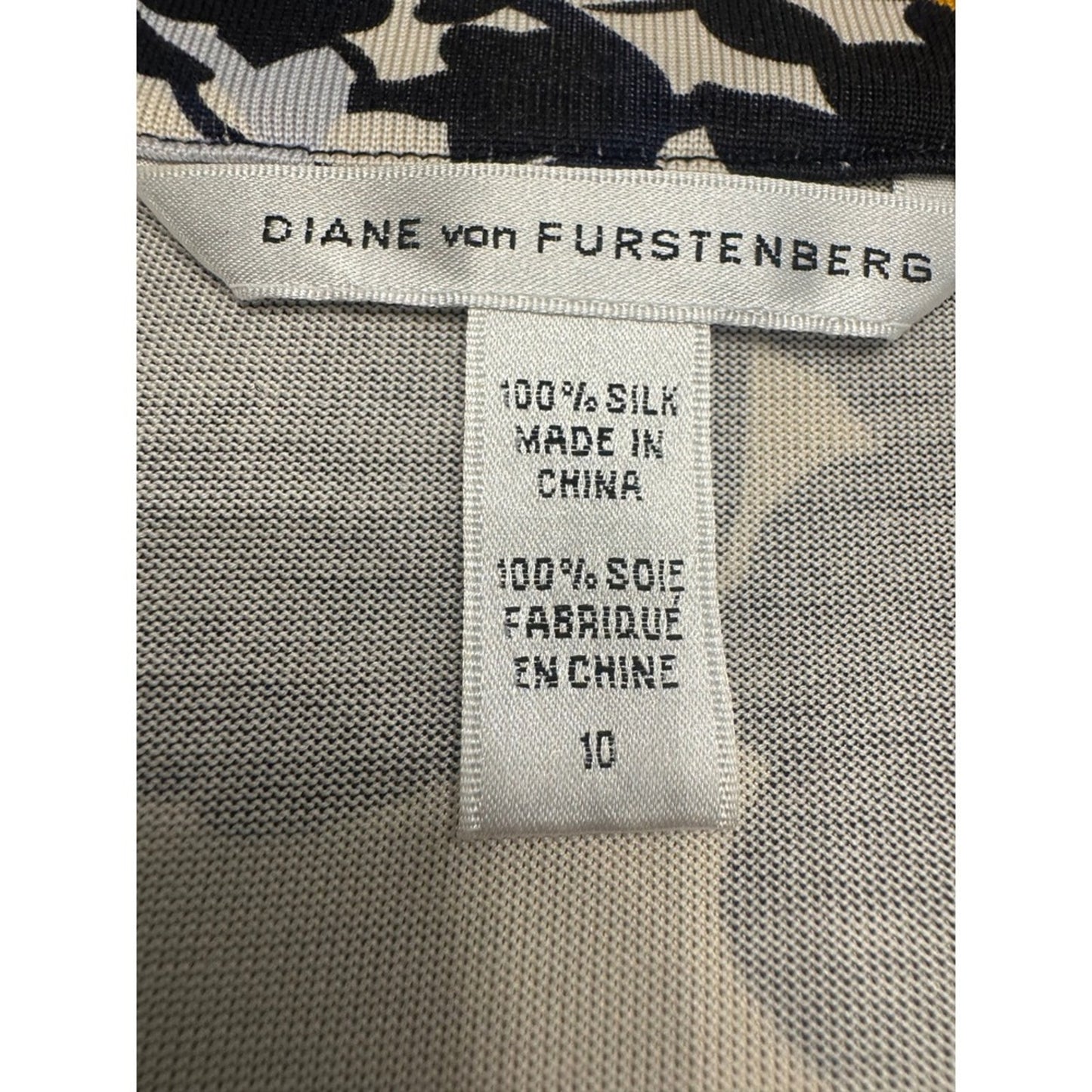 Diane von Fürstenberg Silk Wrap Dress 10 Floral Print Long Sleeve Iconic DVF