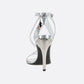 Alexander McQueen Silver Stiletto Heels with Minimalist Design NWT