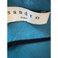 Sandro Paris Blue Textured Ruffle Detail Mini Skirt Size 3 Fits 8-10