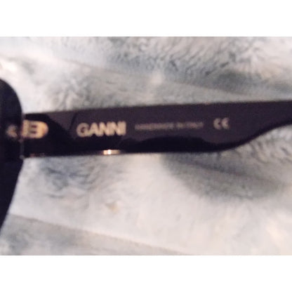 Ganni Black Chunky Sunglasses Designer Statement Frames