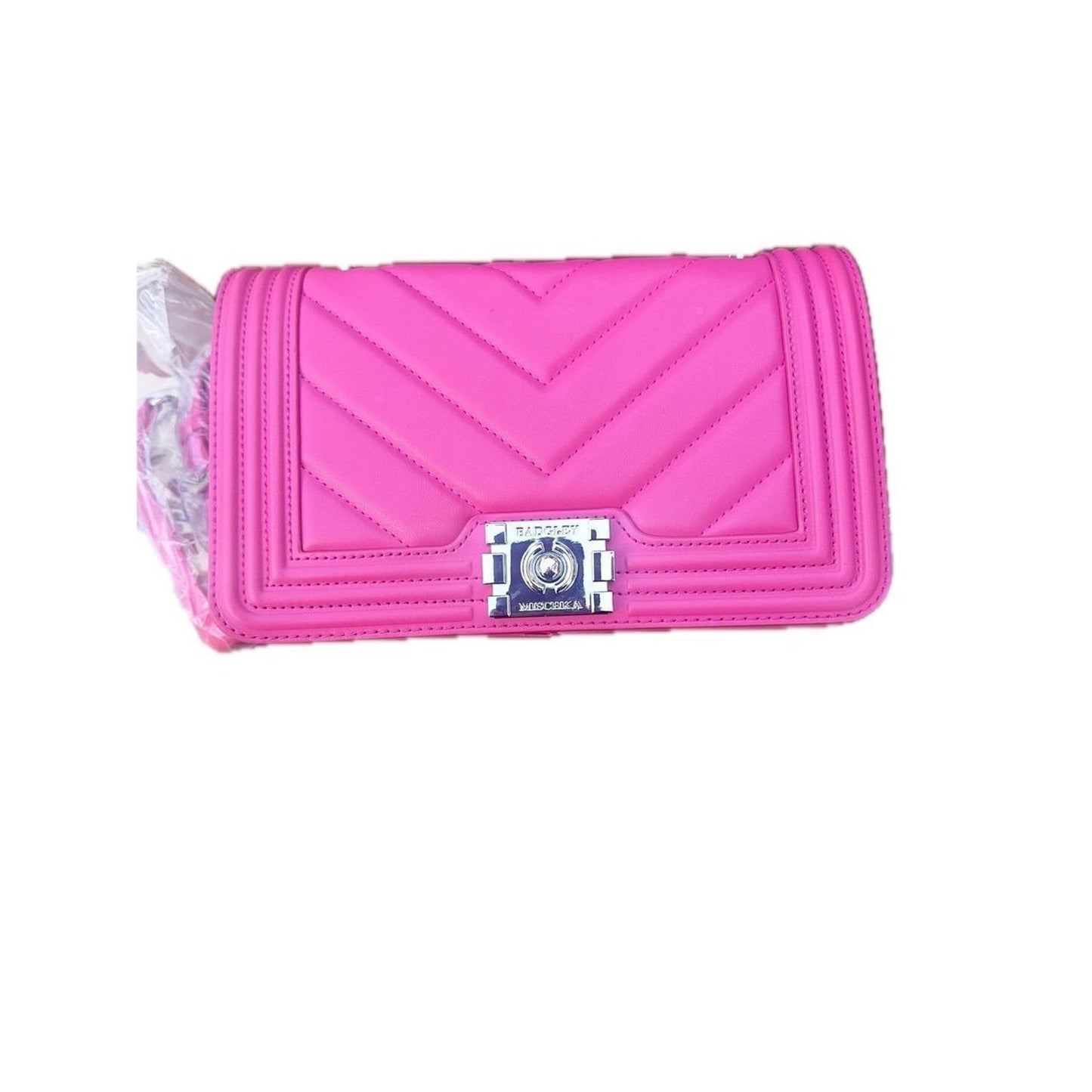 Badgley mischka hot pink quilted