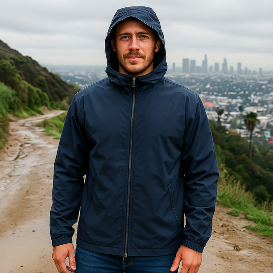 Giorgio Armani Rain Jacket Made in Italy Lightweight Full Zip Outdoor Coat XL