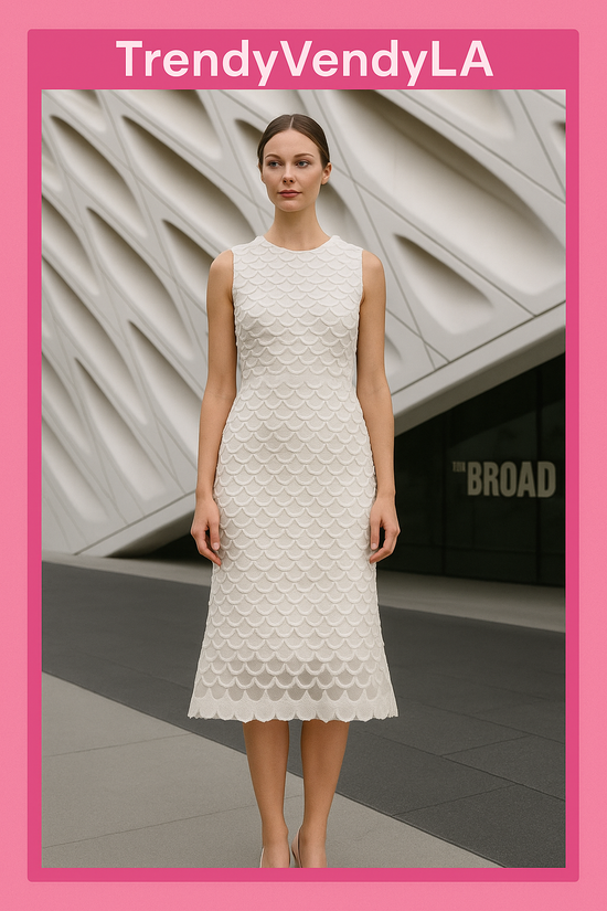 Stella McCartney White Textured Sleeveless Sheath Dress – Size 38 (US 4/Small)